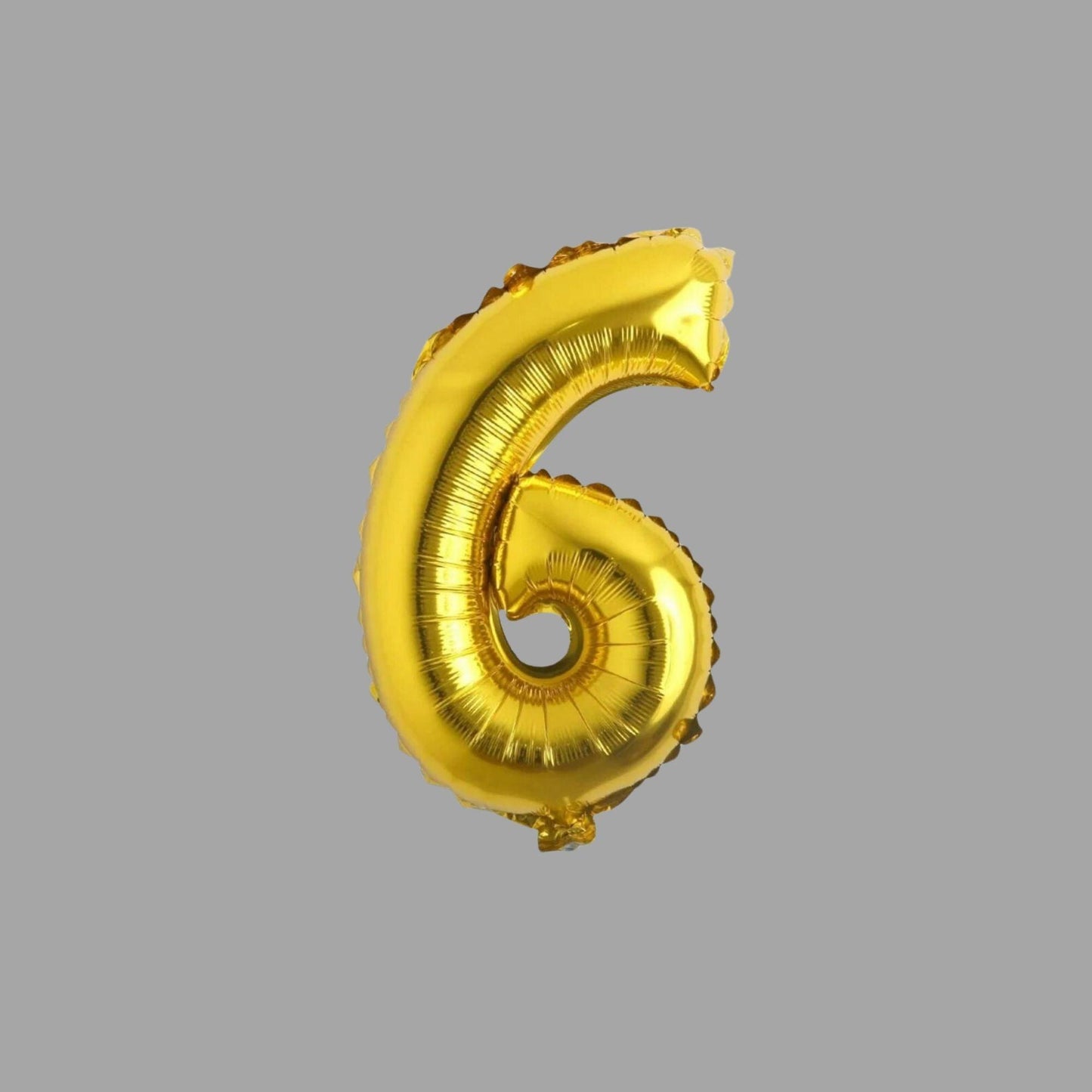 Folienballon Zahl 6 Gold