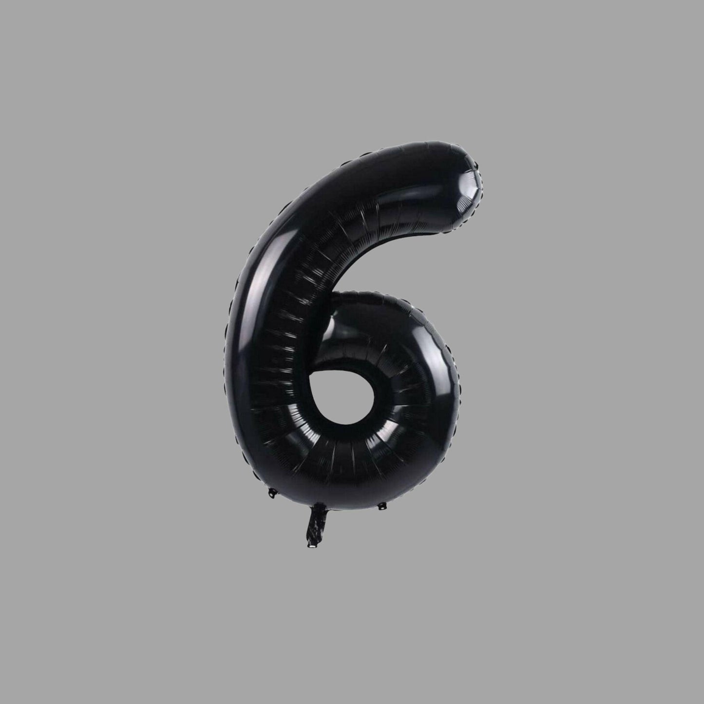Folienballon Nummer 6 Schwarz