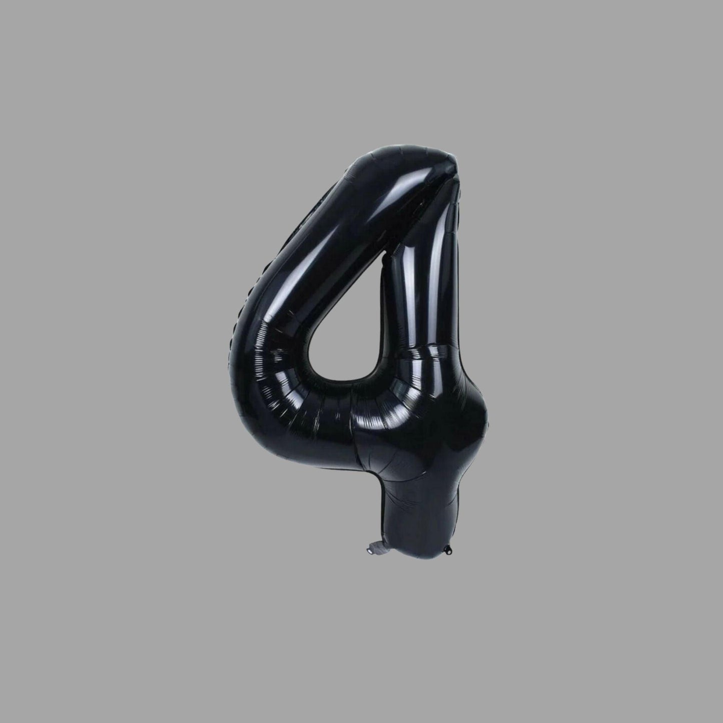 Folienballon Nummer 4 Schwarz