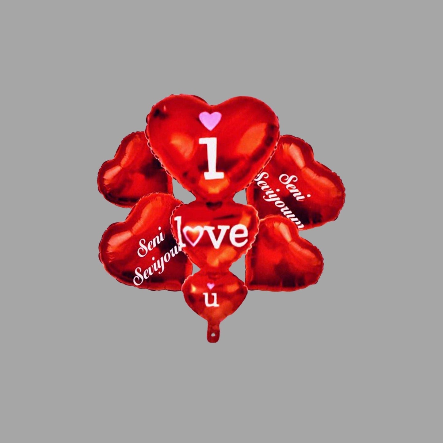 Folienballon Herz "I Love You" Rot