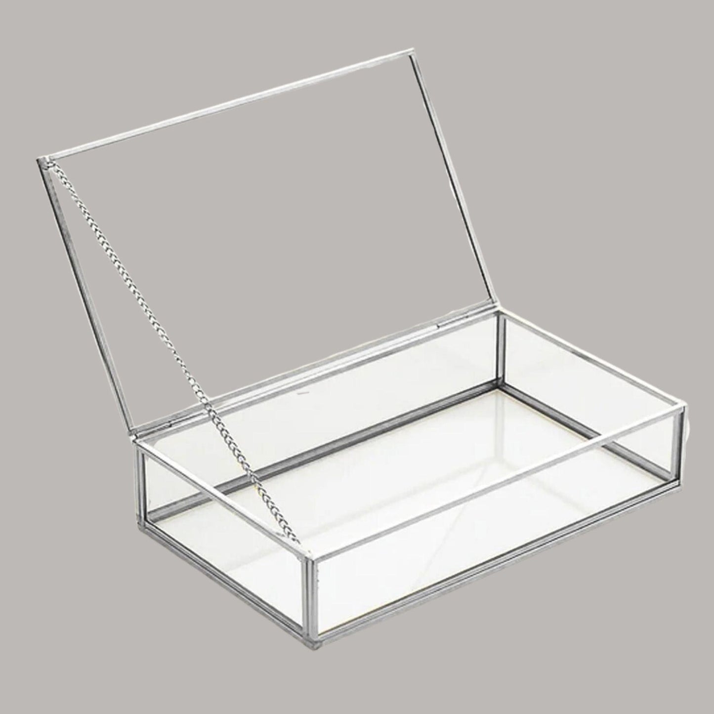 Rechteckige Silberne Geschenkbox