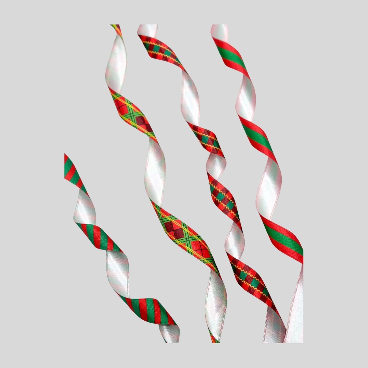 Rot Kariertes Weihnachtsband
