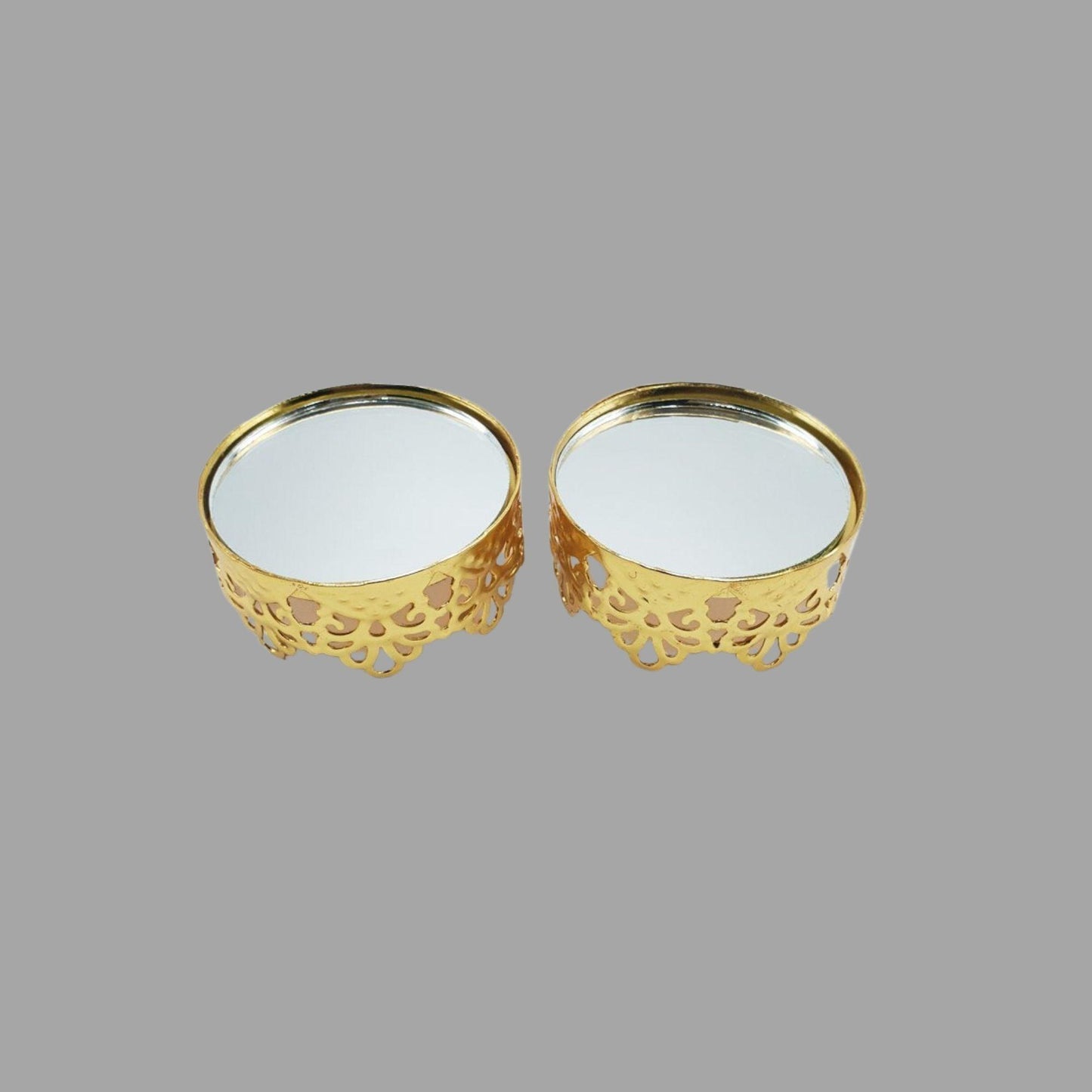 Goldenes Marmor-Kissentablett