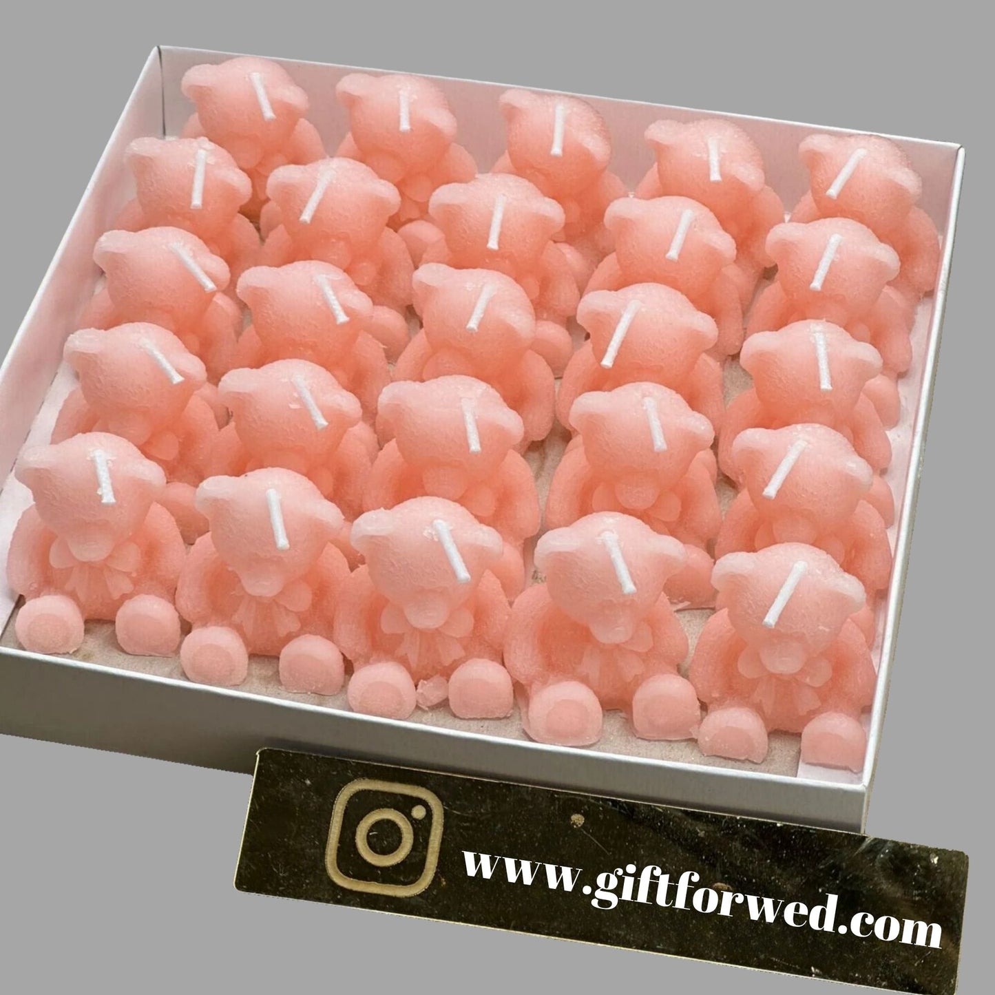 Bubble Kerze Geschenkbox Rosa Set (25 Stück)