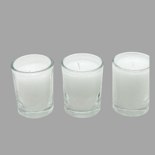 Glas Teelichter Set Weiß