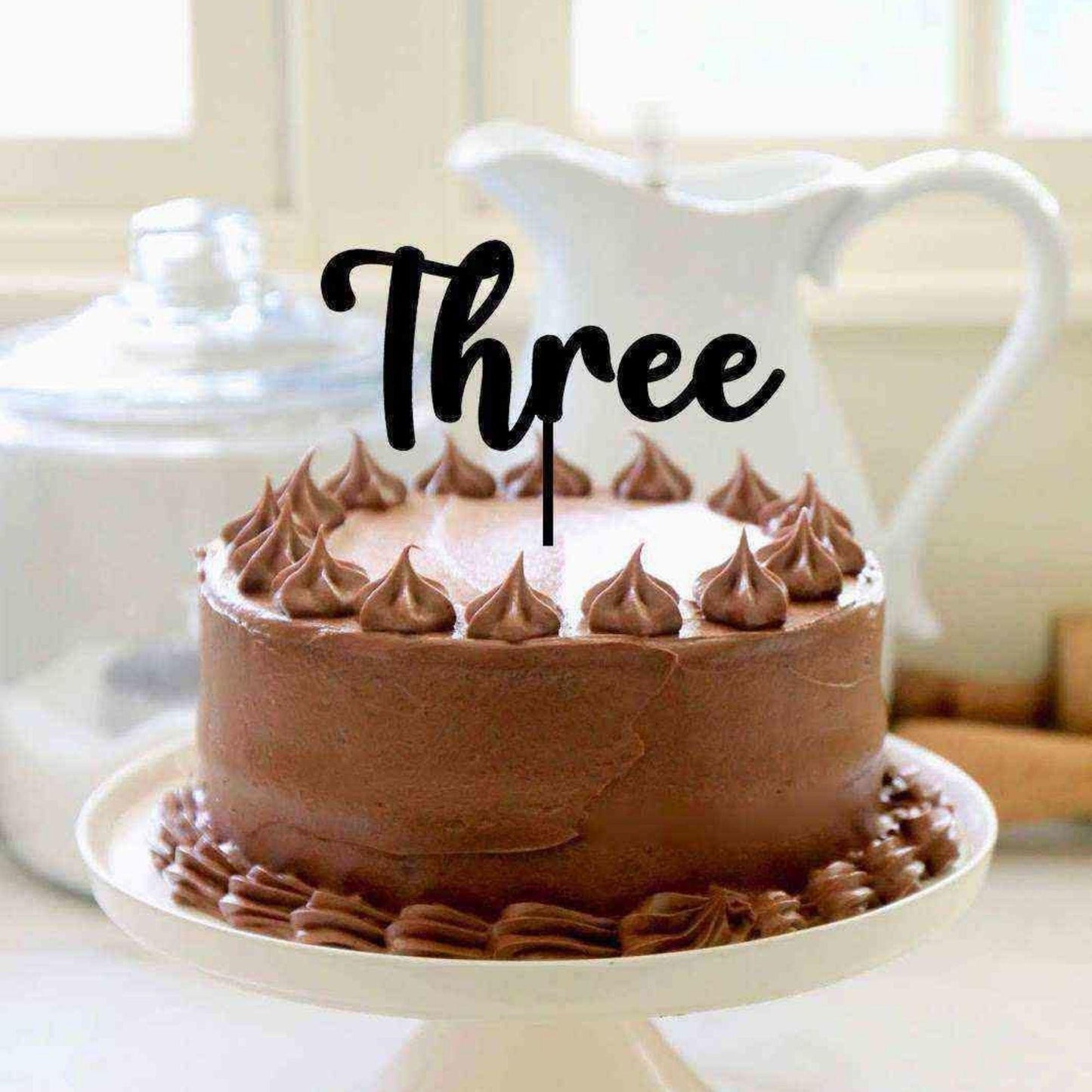 Kuchenstecker "Three" Zahl