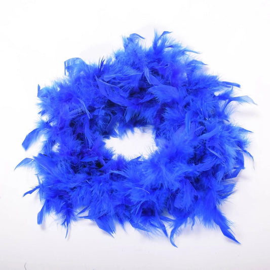 Blauer Federschmuck Kranz