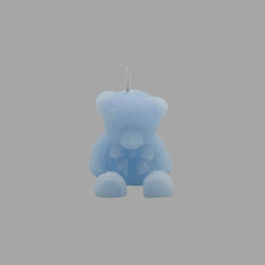 Teddy Bär Kerze Blau (25 Stück)