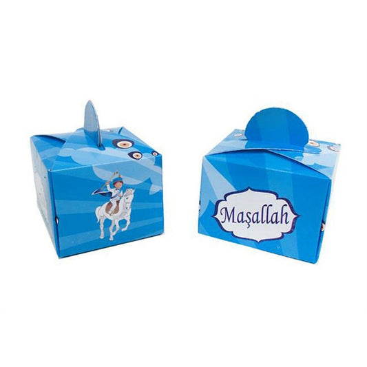 Hellblaue Geschenkbox mit "Maşallah"-Aufdruck