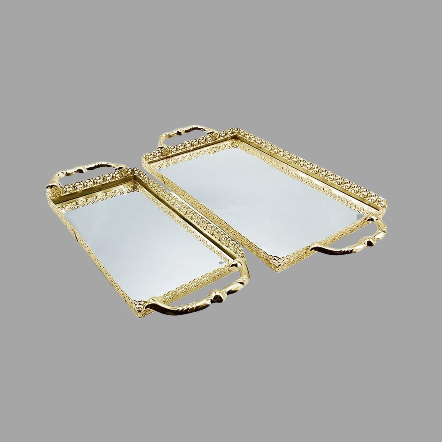 Goldenes Serviertablett-Set für Hochzeiten