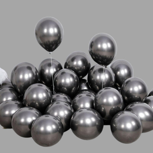 Luftballon Set Schwarz Metallic