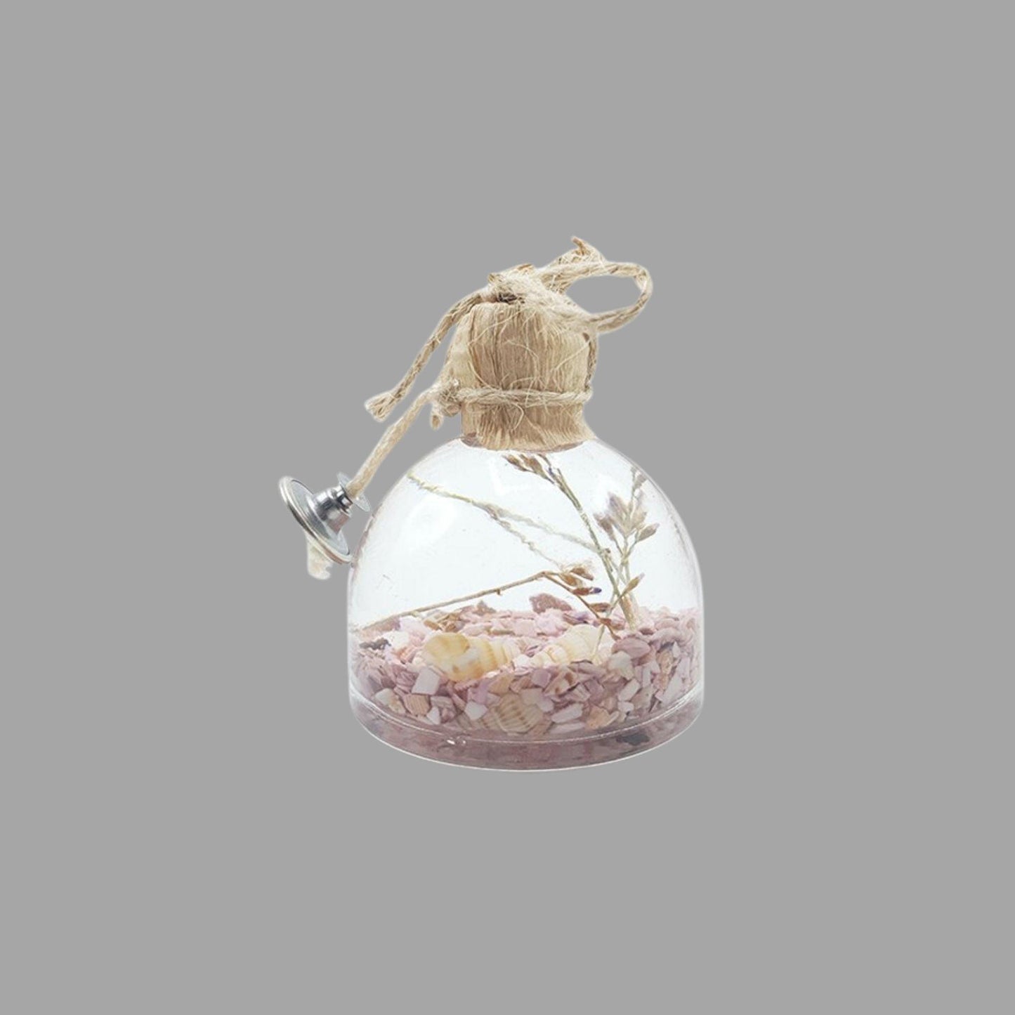 Mini-Glasflasche mit Trockenblumen