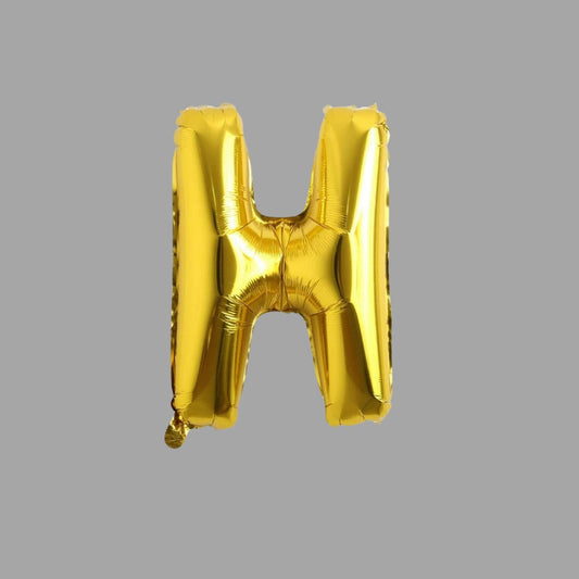 Folienballon Buchstabe H Gold