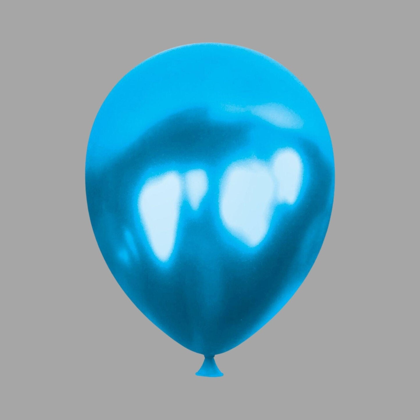 Luftballon Blau Metallic