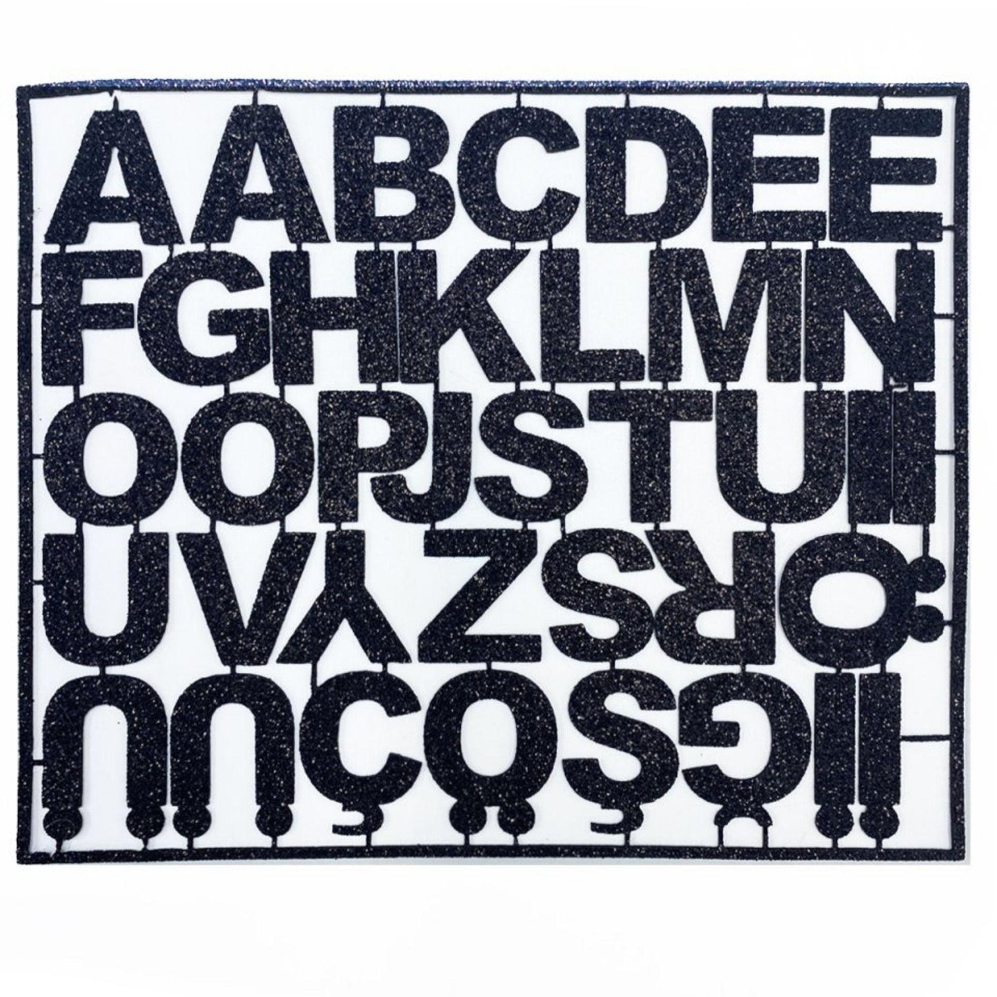 Schaumstoff-Alphabet Buchstaben Blau Glitzer