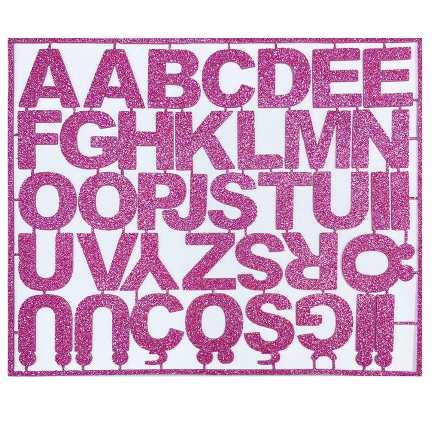 Schaumstoff-Alphabet Buchstaben Rosa Glitzer