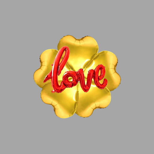 Wanddeko "Love" auf Wolke Gold