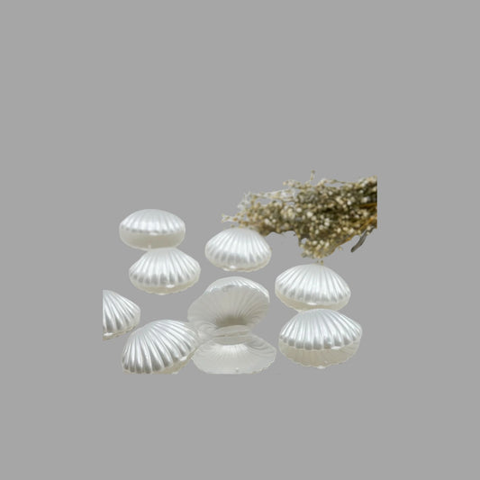 Weiße Muschelschalen Set