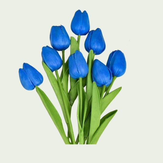 Blauer Kunst-Tulpenstrauß