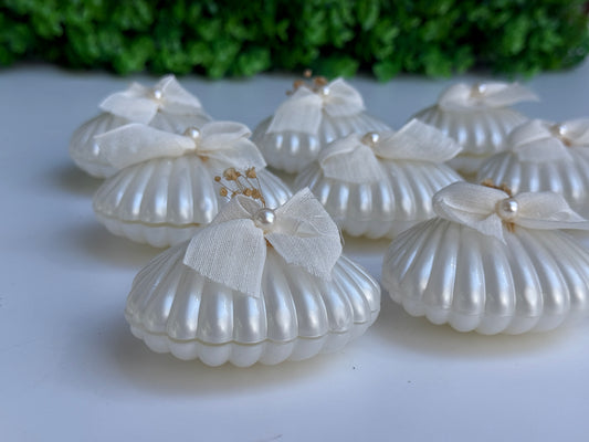 Muschelkerze – Stilvolle Deko- und Geschenkidee im Meeresstil ( für 50 Gäste )