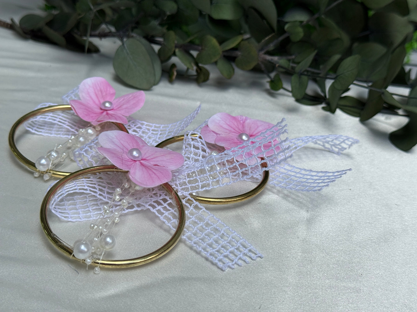 Gastgeschenk Set Pinke Blüte mit Ajda-Armband (für 50 Gäste)