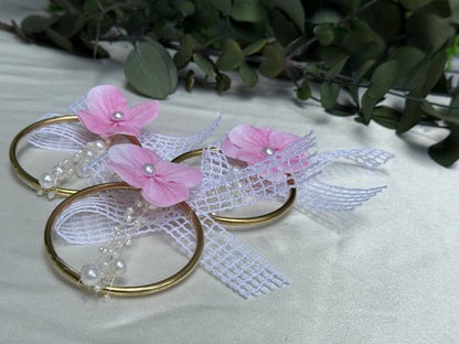 Gastgeschenk Set Pinke Blüte mit Ajda-Armband (für 50 Gäste)